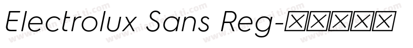 Electrolux Sans Reg字体转换